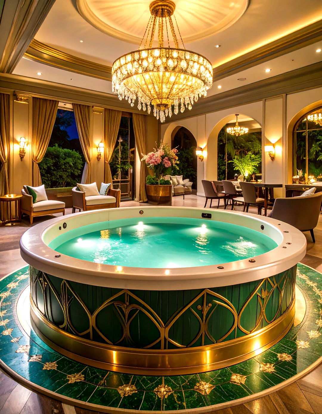 Vintage Hollywood Glamour Theme - 24 Hot Tub Decor Ideas