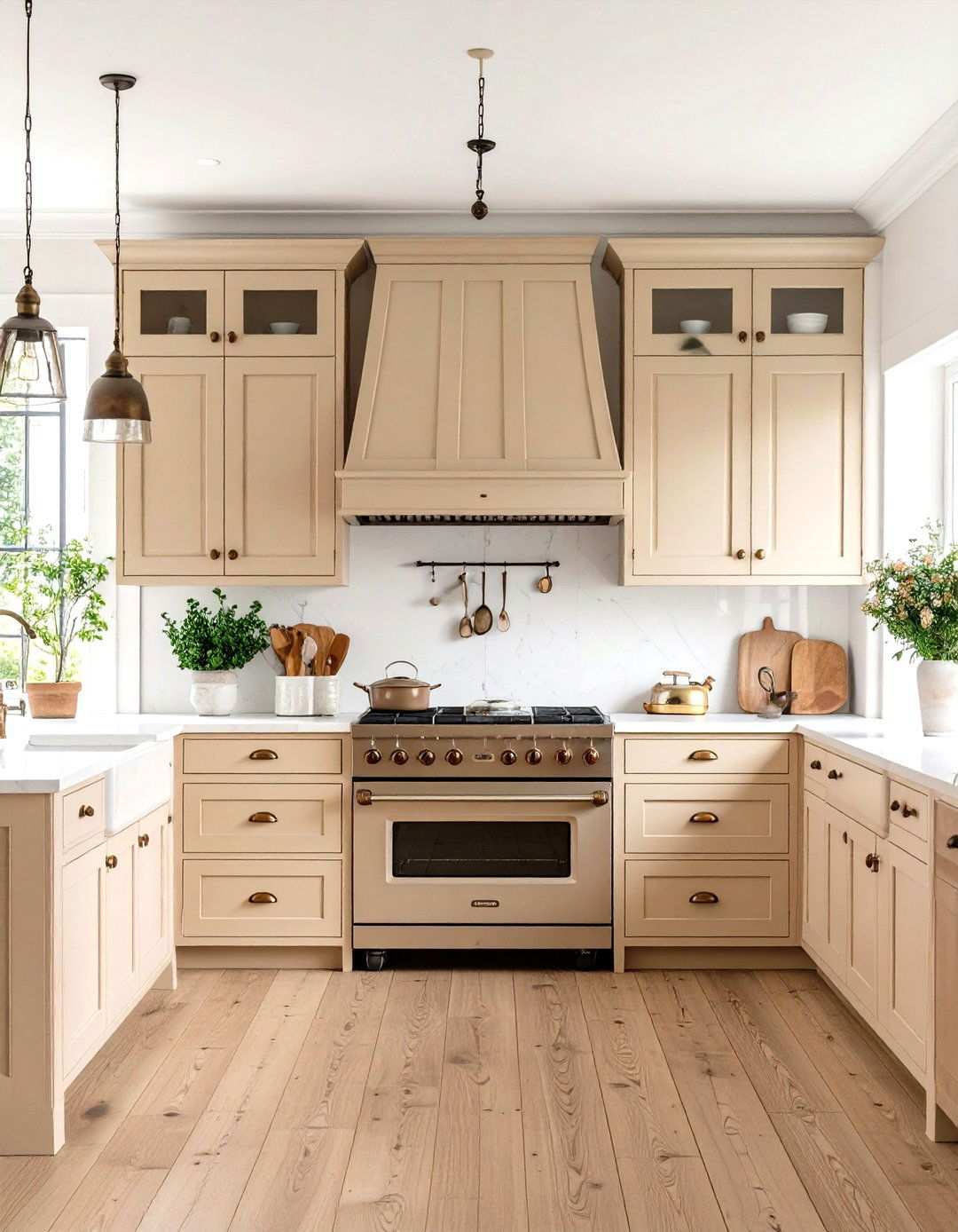 Vintage Inspired Beige Cabinets - 24 Kitchens With Beige Kitchen Cabinets