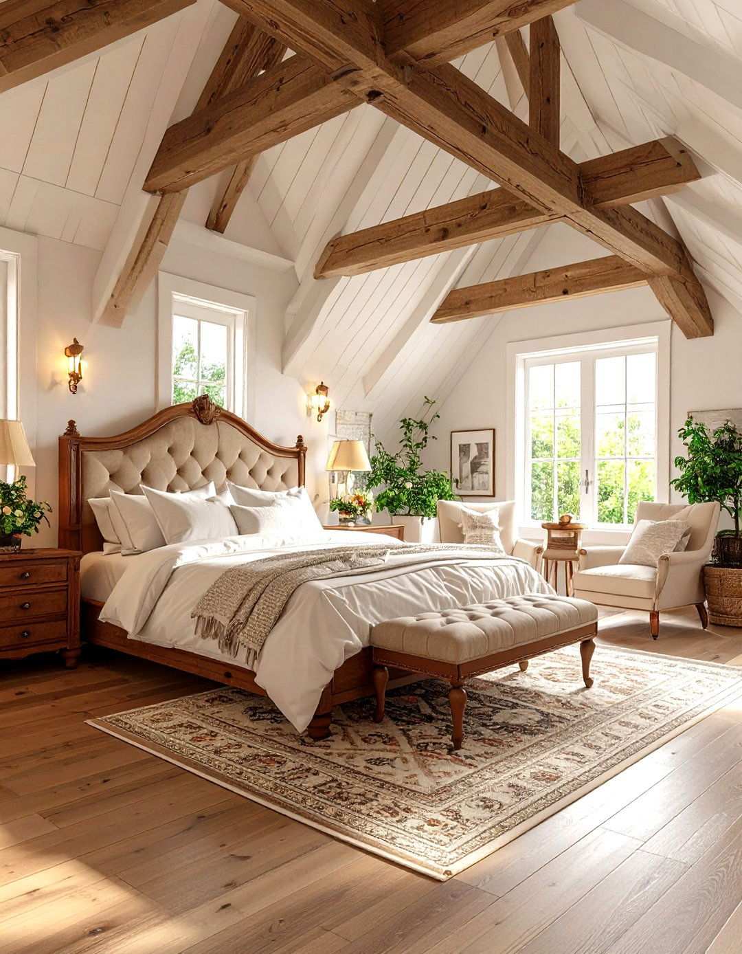 Vintage Inspired Guest Suite - 24 Low Ceiling Small Attic Room Ideas