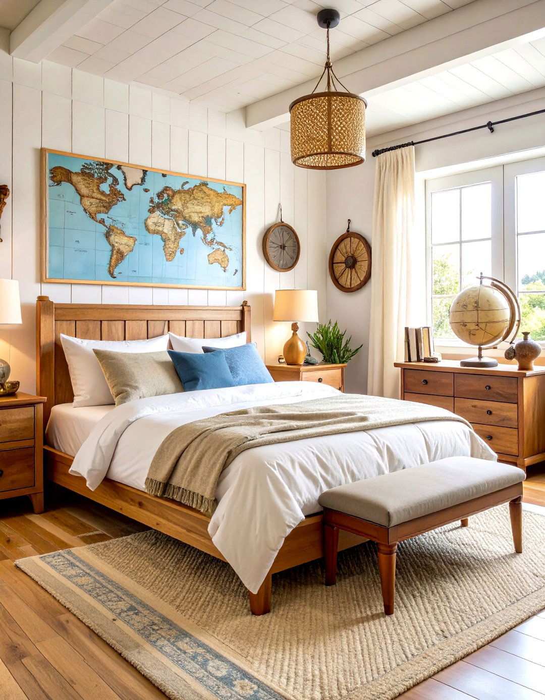 Vintage Maritime Map Collection - 24 Pirate-themed Bedroom Ideas