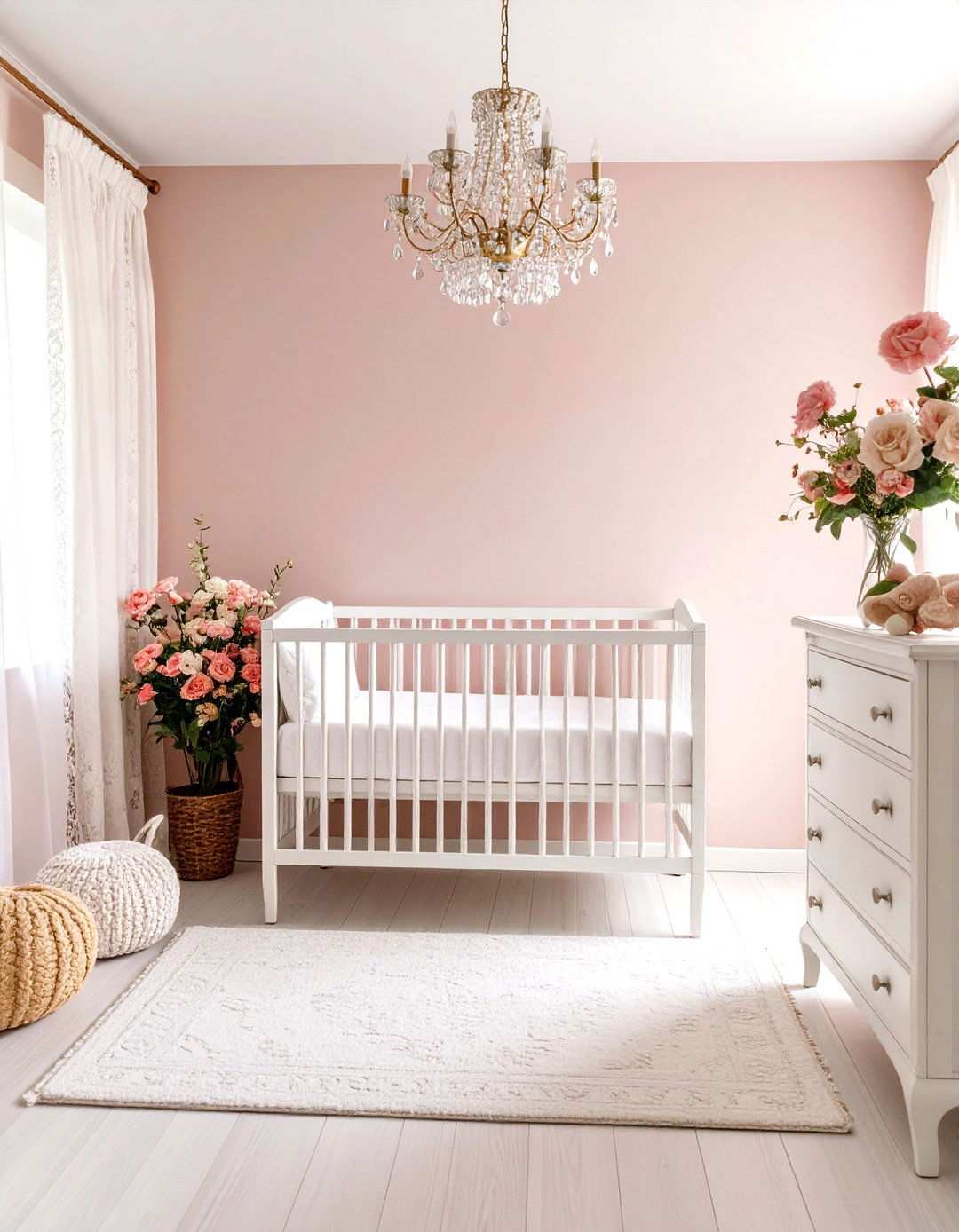 Vintage Pink Nursery with Antique Charm - 24 Pink Nursery Ideas