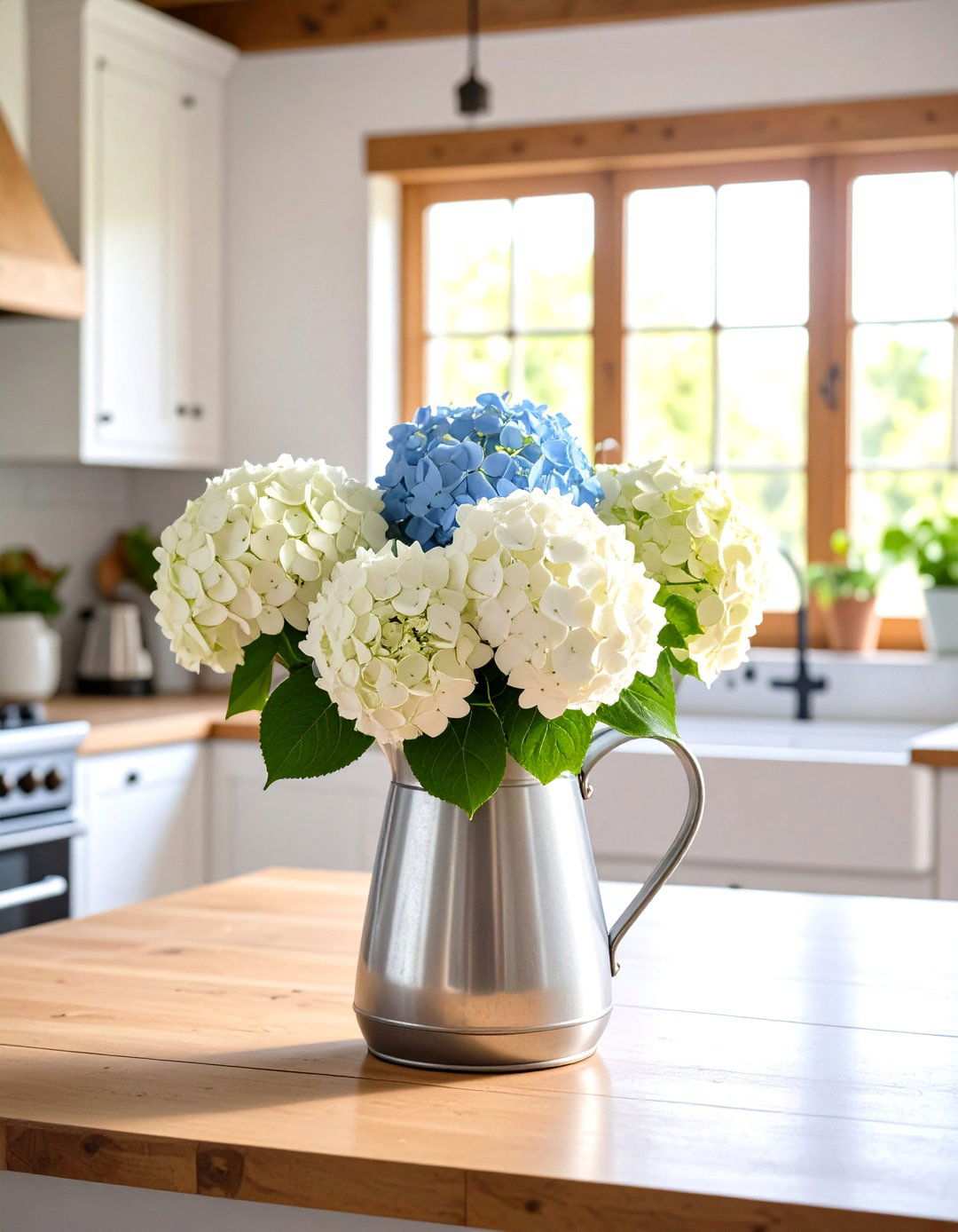 Vintage Pitcher Hydrangea Arrangements - 24 Hydrangea Centerpiece Ideas