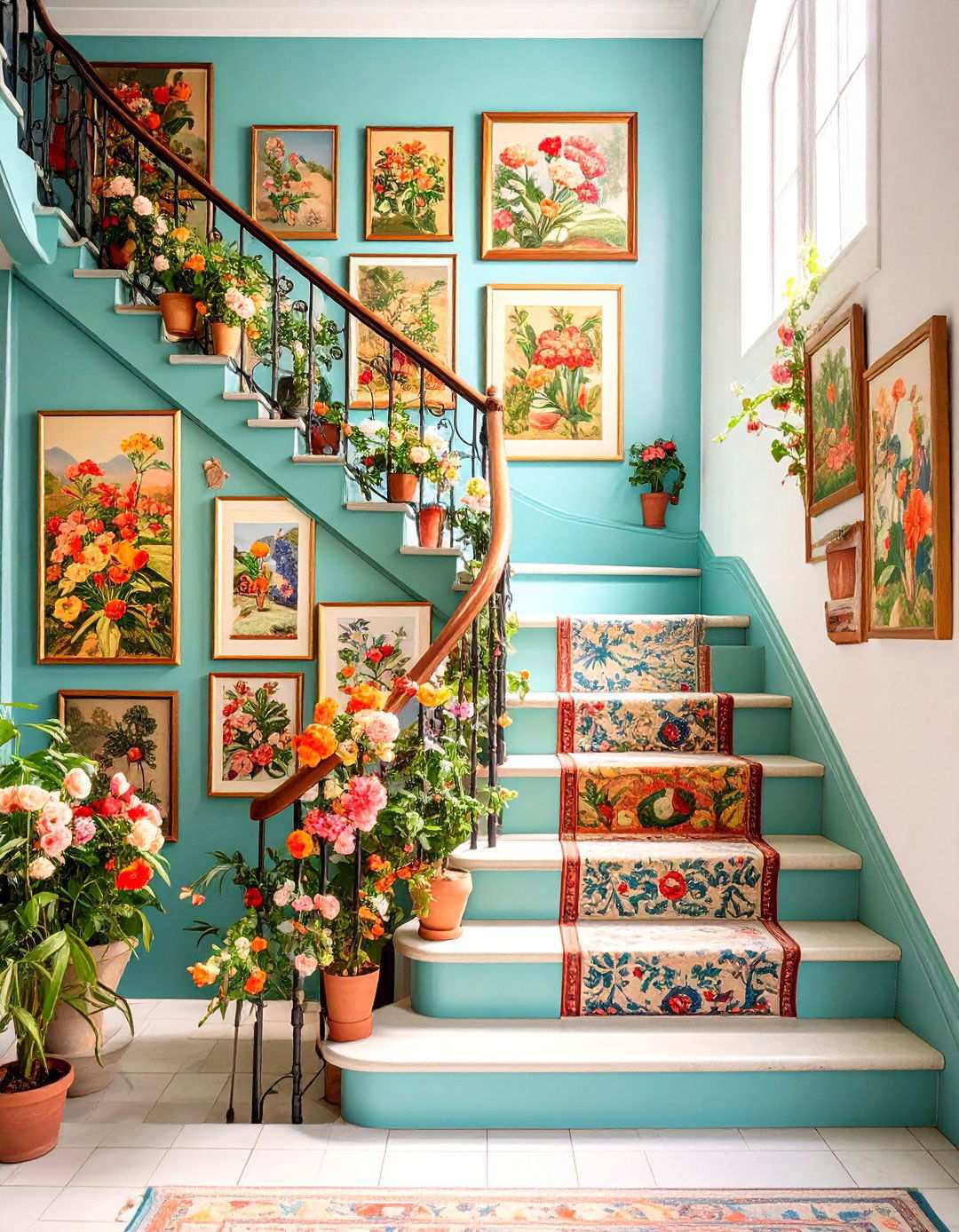 Vintage Poster Collections - 24 Staircase Wall Ideas