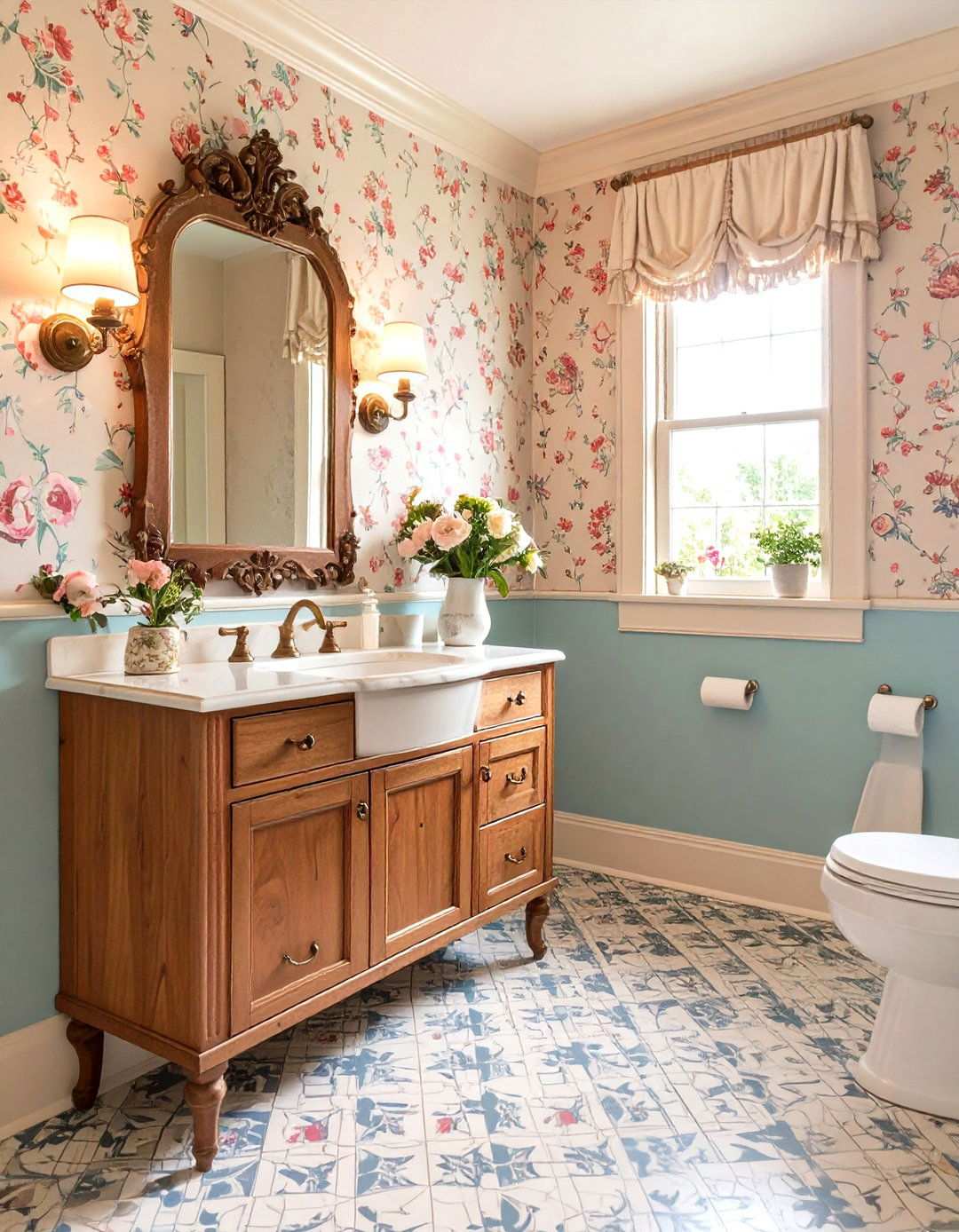 Vintage Powder Room Elegance - 24 Vintage Decor Ideas