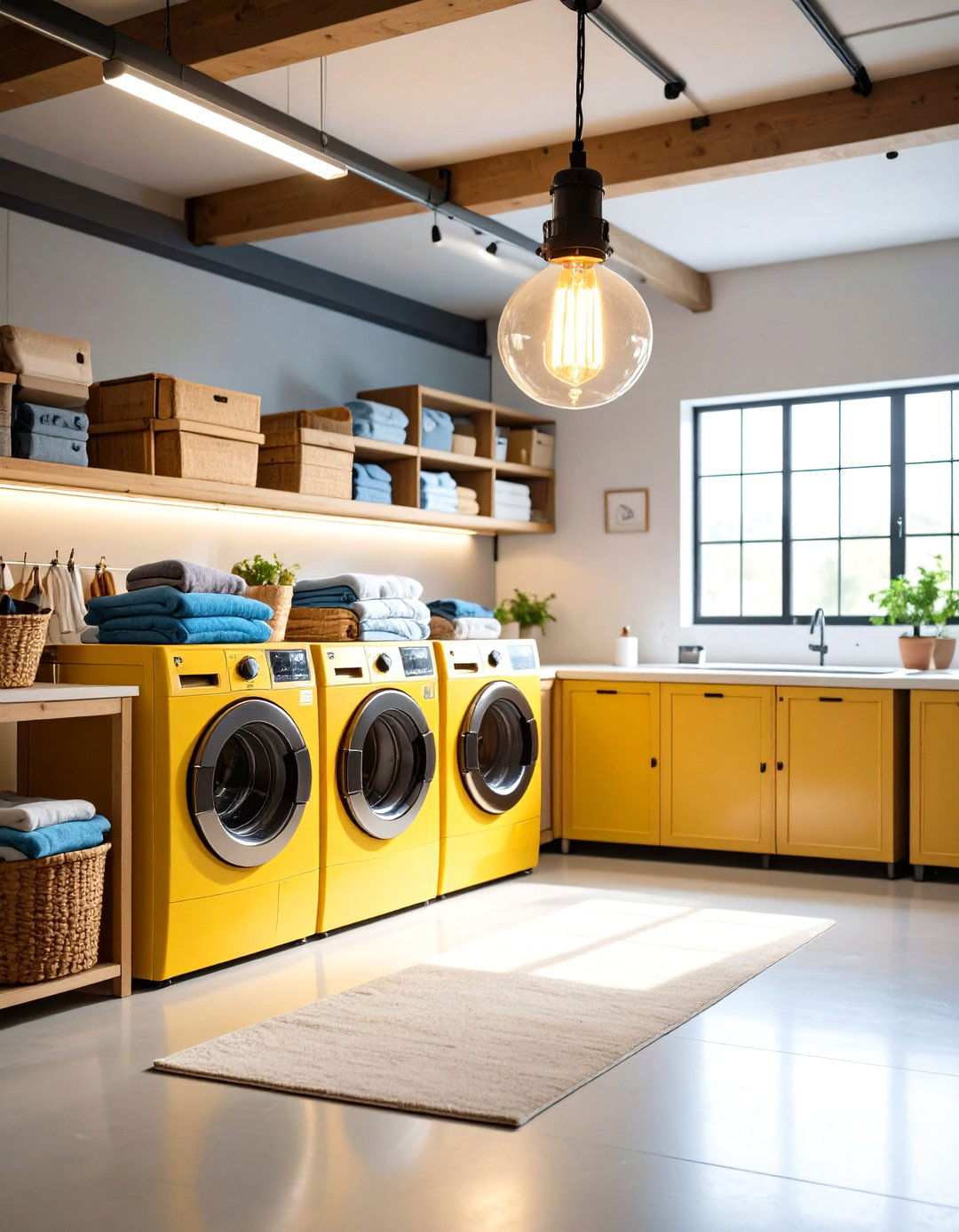 Vintage Pulley Workshop Lighting - 24 Laundry Room Lighting Ideas