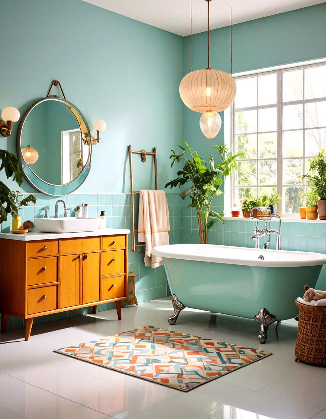 Vintage Retro with Mid Century Elements - 24 Restaurant Bathroom Ideas