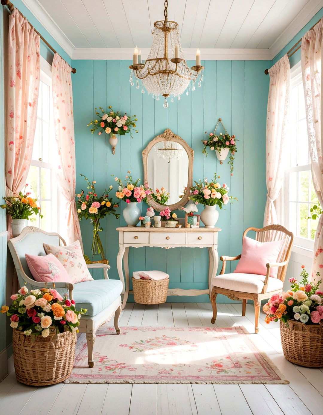 Vintage Shabby Chic Sanctuary - 24 She Shed Interior Ideas