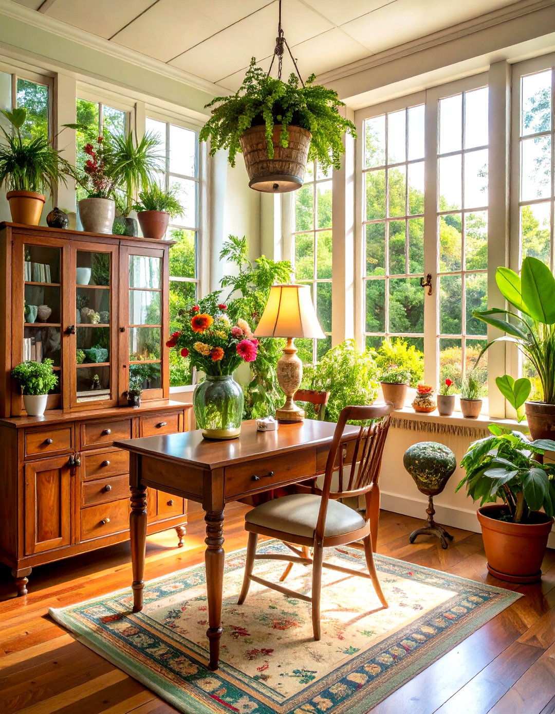 Vintage Sunroom Office Style - 24 Sunroom Office Ideas