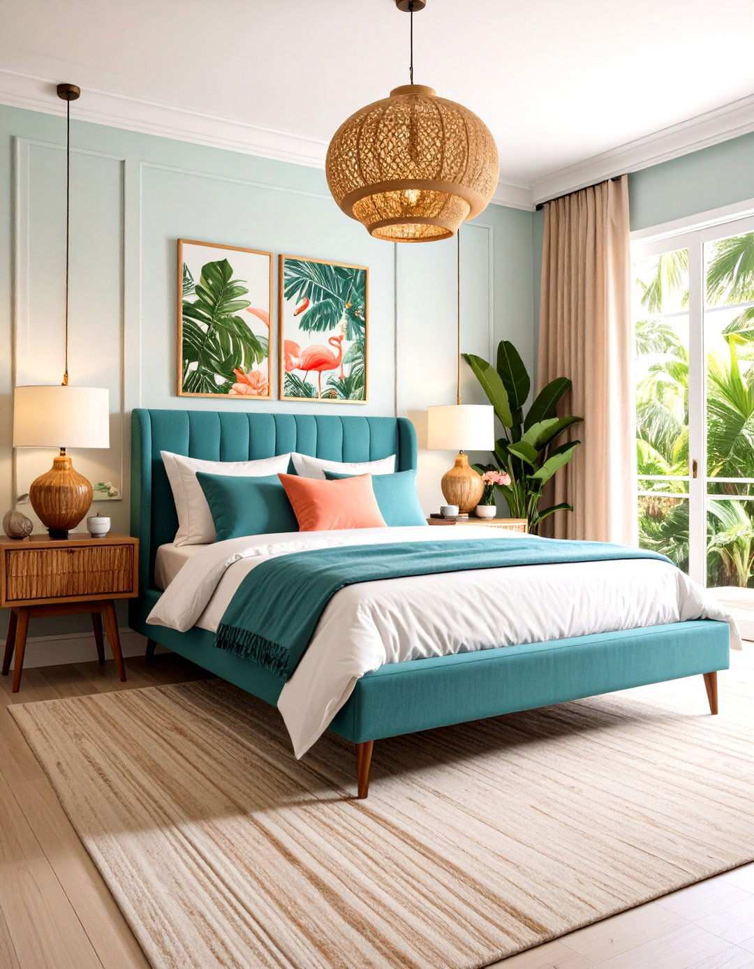 Vintage Tropical Resort Bedroom - 24 Tropical Bedroom Ideas