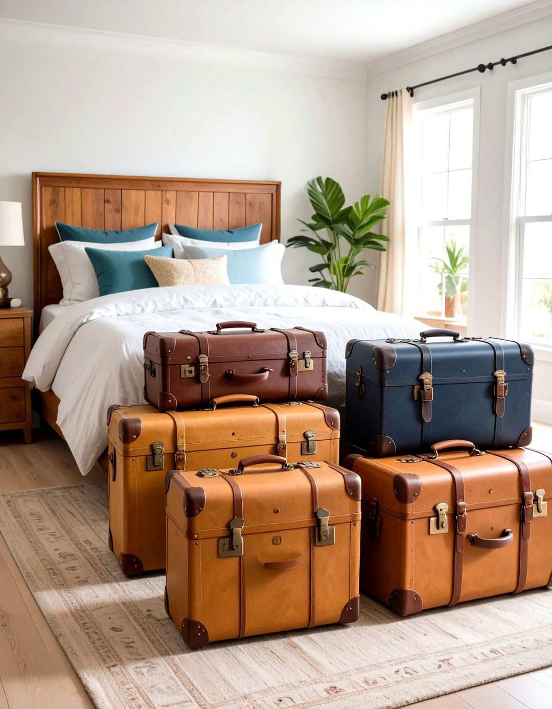 Vintage Trunk Storage Solutions - 24 Steampunk Bedroom Ideas