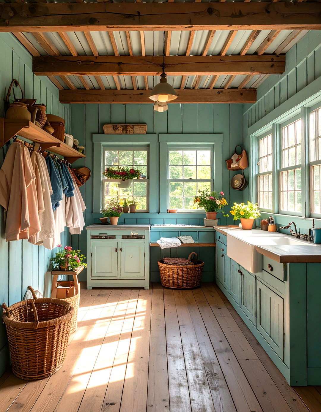 Vintage Wash House Revival - 24 Outdoor Laundry Area Design Ideas