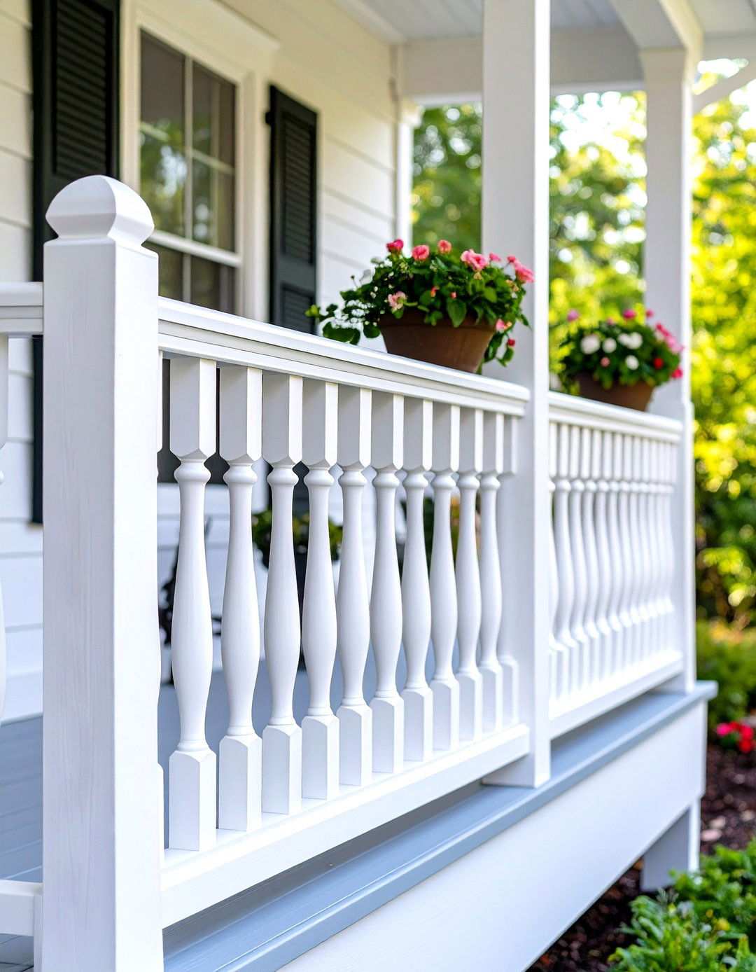 Vinyl Privacy Porch Railing - 24 Porch Railing Ideas