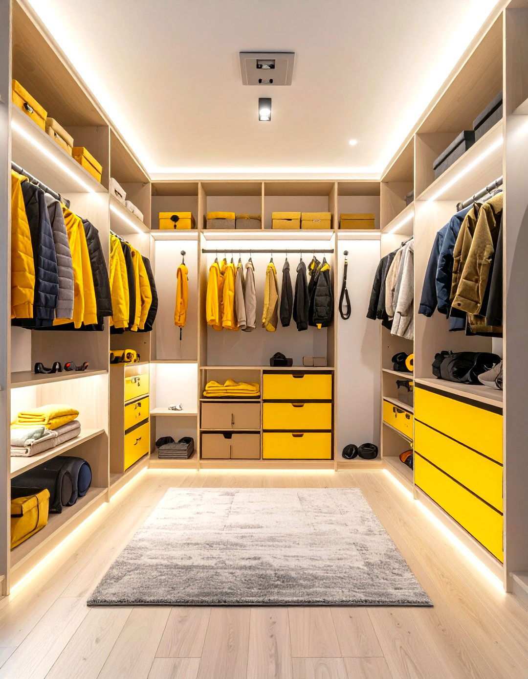 Walk In Closet Compact Training Station - 24 Small Home Gym Ideas