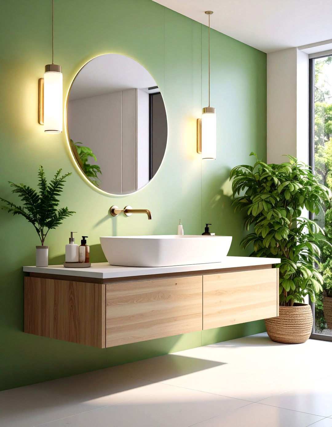 Wall Mounted Accessible Sink with Modern Fixtures - 24 Handicap Bathroom Ideas