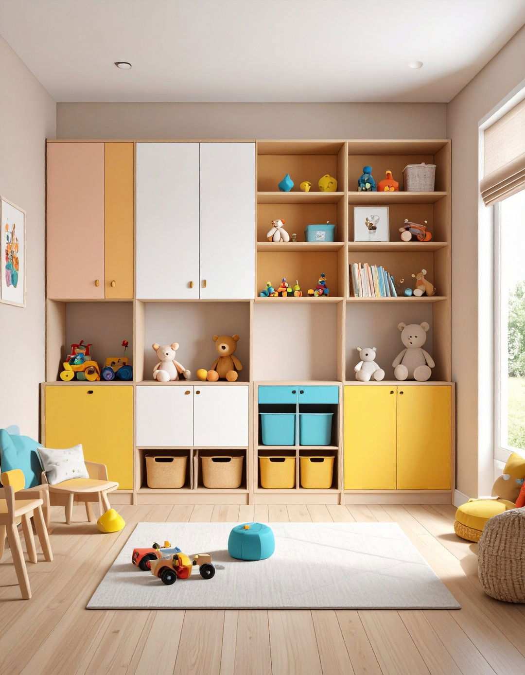 Wall Mounted Cabinets - 24 Playroom Storage Ideas
