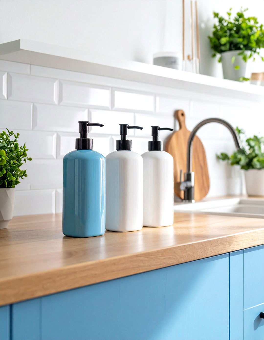 Wall Mounted Dispenser Station - 24 Kitchen Sink Organization Ideas