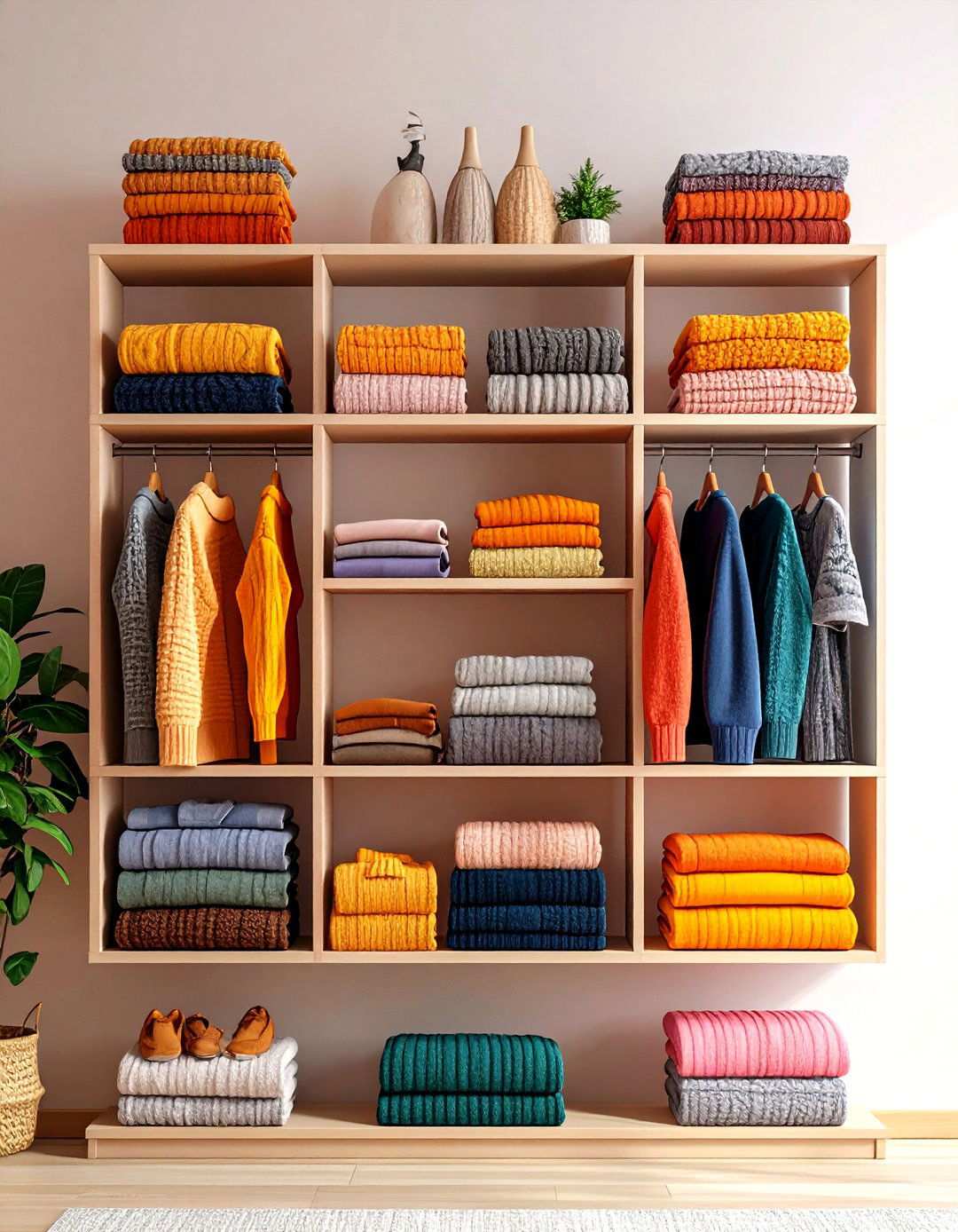 Wall Mounted Display Shelves with Boutique Styling - 24 sweater storage ideas