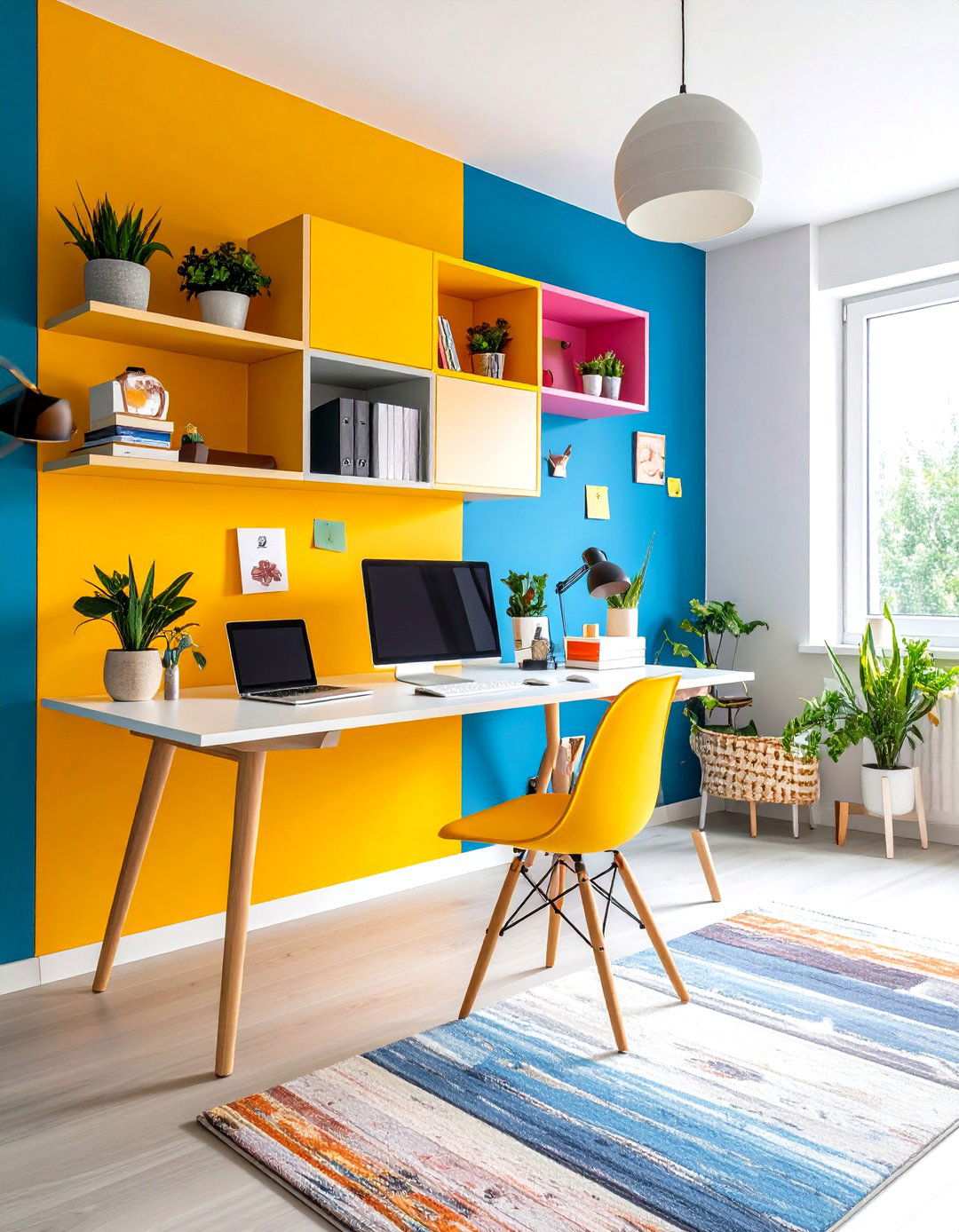 Wall Mounted Floating Desks with Storage - 24 Office Storage Ideas