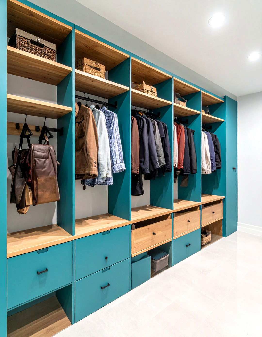 Wall Mounted Hook and Cubby Systems - 24 Small Mudroom Ideas