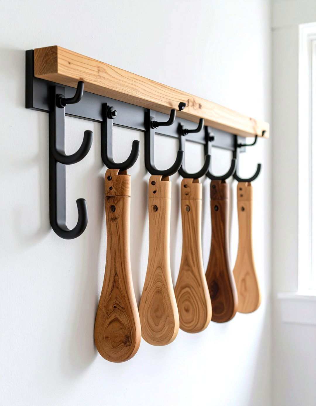 Wall Mounted Hook Systems - 24 Scandinavian Entryway Ideas