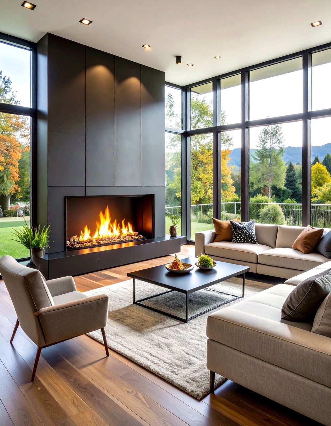 Wall Mounted Linear Electric Fireplaces - 24 linear fireplace ideas