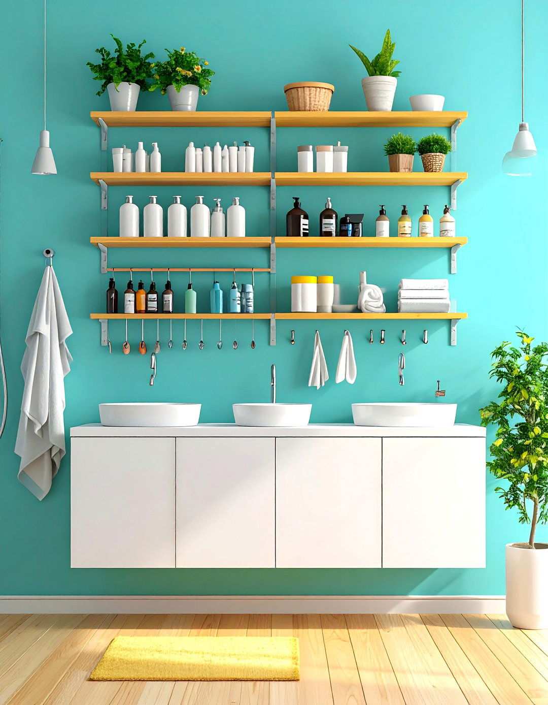 Wall Mounted Organizer Panels - 24 vanity organization ideas