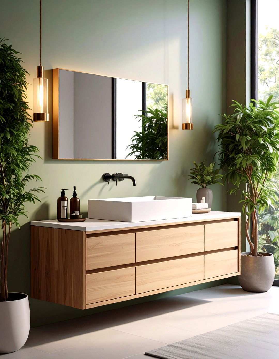 Wall Mounted Rectangular Basin with Chrome Fixtures - 24 Small Bathroom Sink Ideas