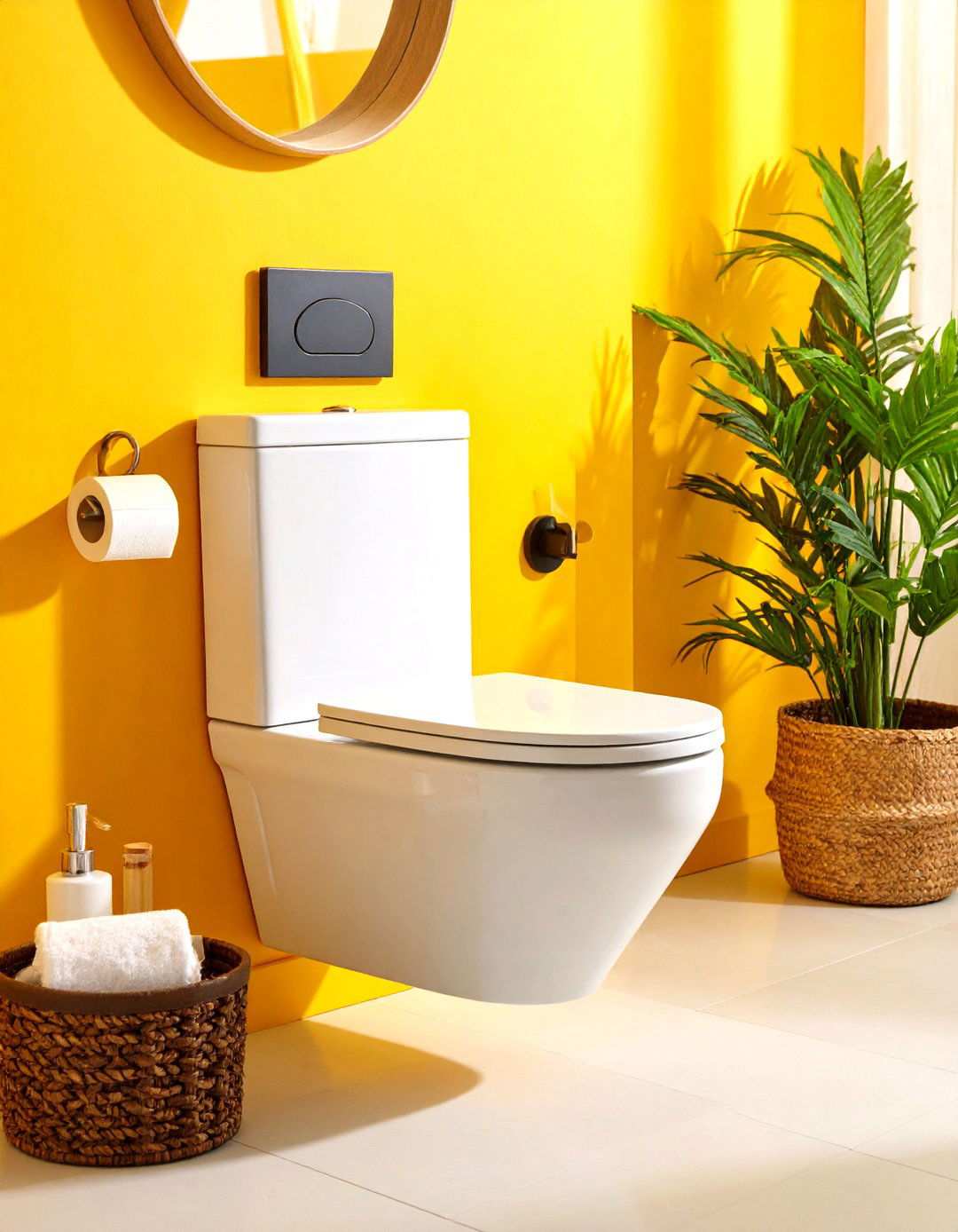 Wall Mounted Toilet with Concealed Cistern - 24 Minimalist Bathroom Ideas