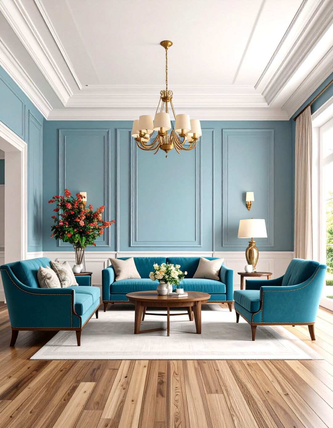 Wall Paneling Details - 24 Traditional Living Room Ideas