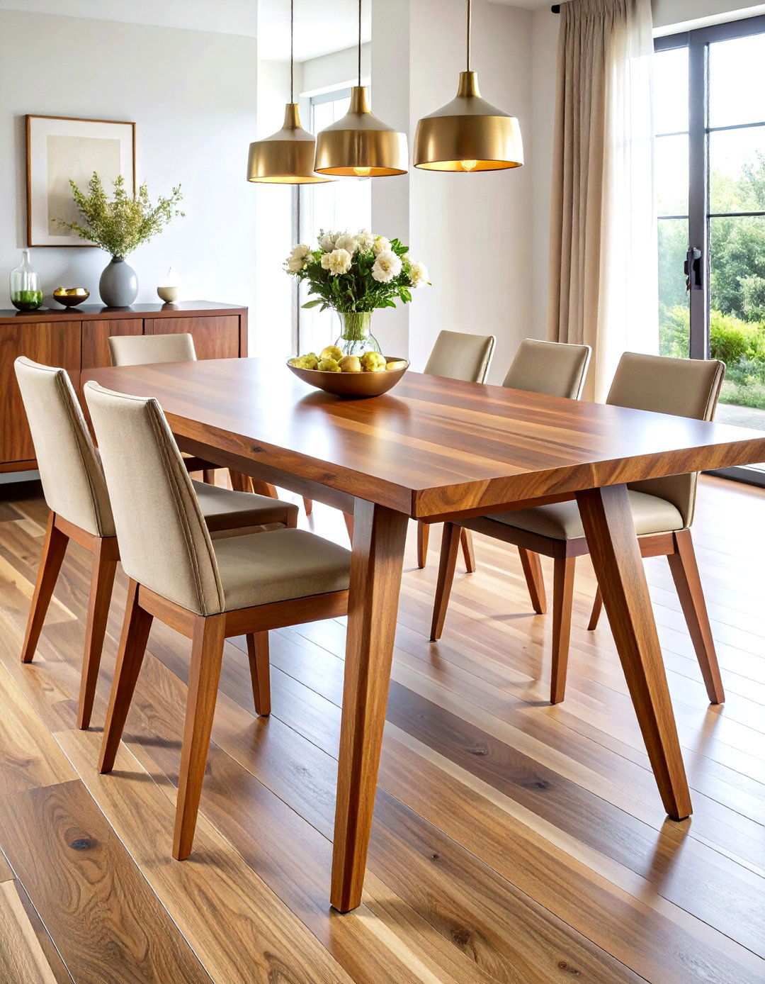Walnut Dining Tables with Tapered Legs - 24 Mid-century Modern Dining Rooms