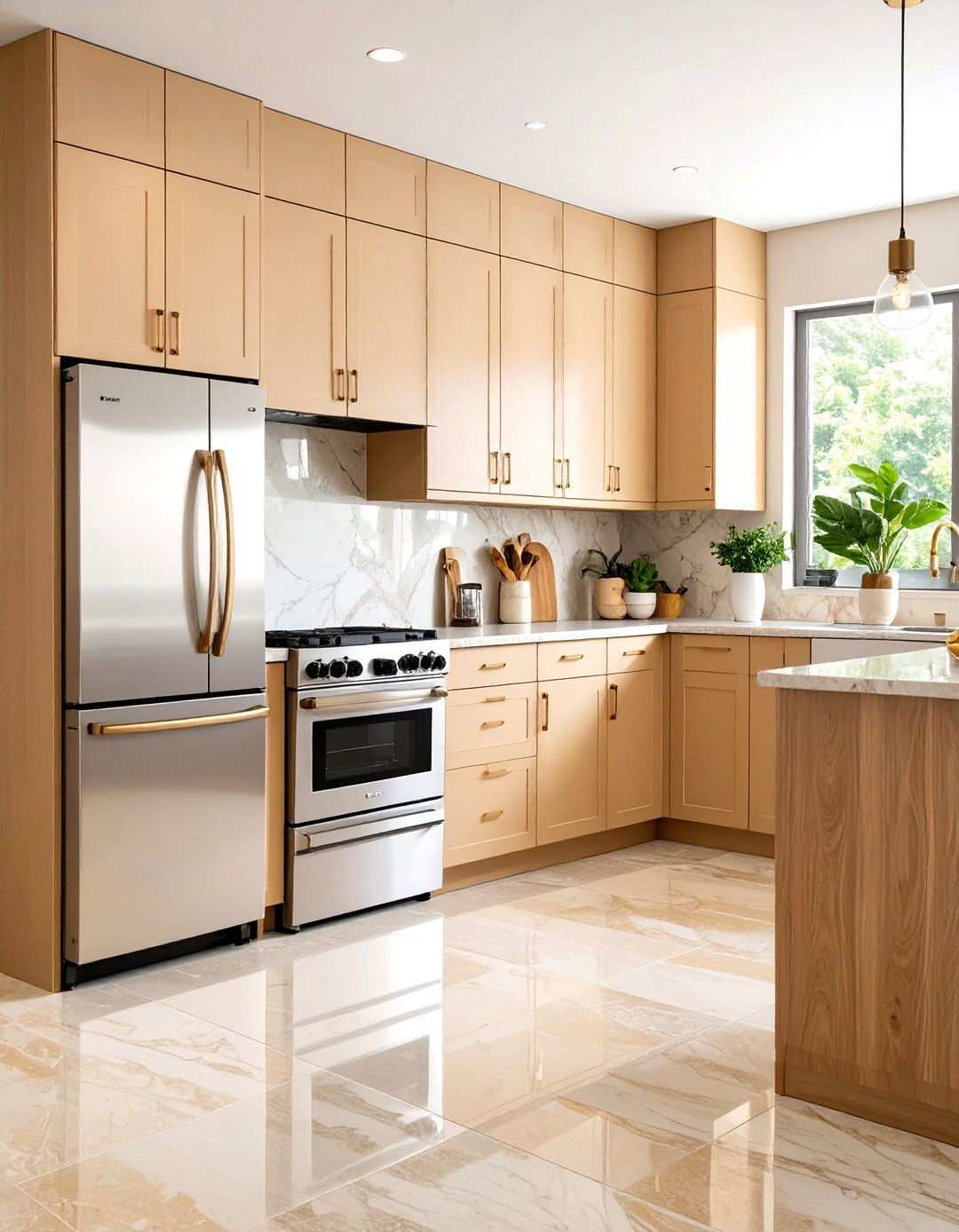 Warm Almond Appliance Finishes - 24 Kitchen With Colored Appliances Ideas
