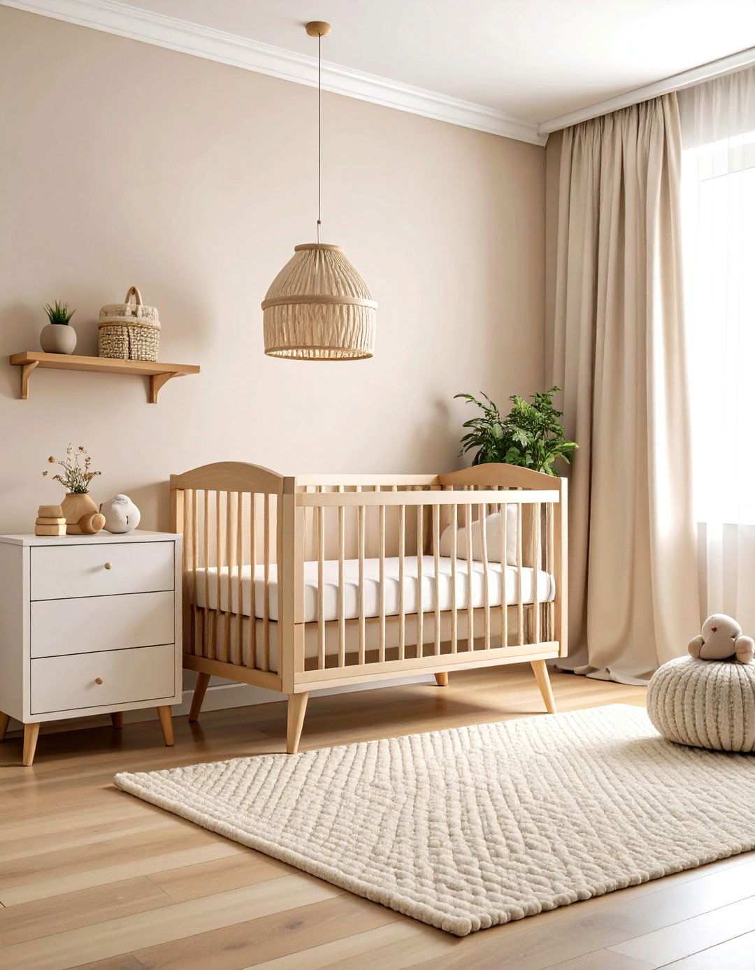 Warm Beige Minimalist Nursery - 24 Neutral Nursery Ideas