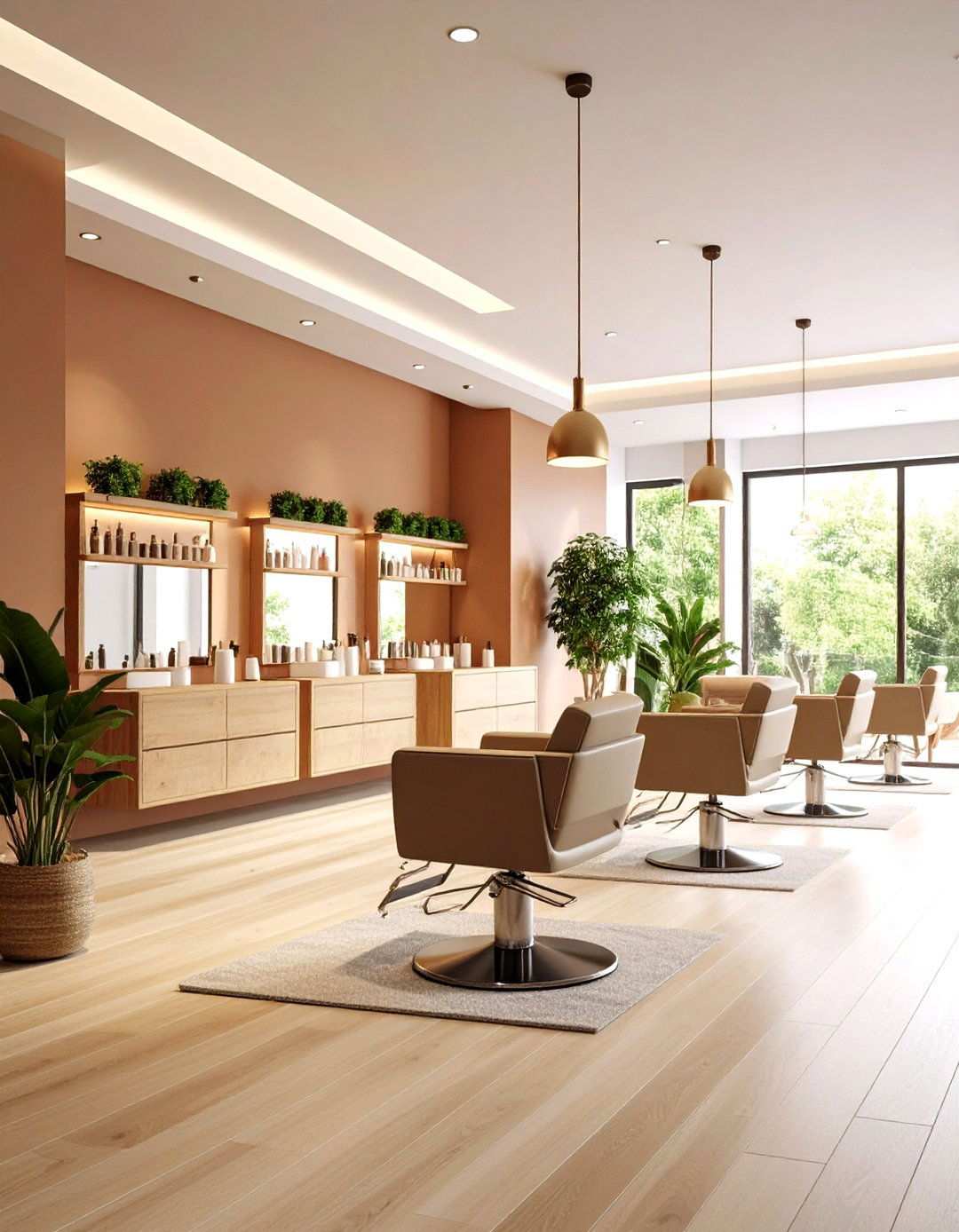 Warm Earthy Tone Foundations - 24 Salon Interior Design Ideas