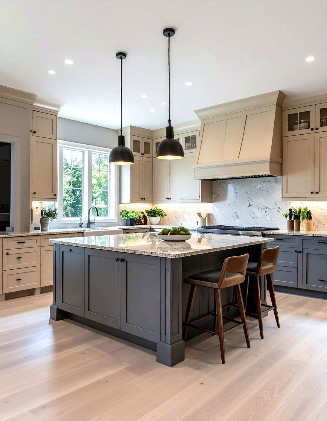 Warm Gray Kitchen Islands - 24 Kitchen Island Color Ideas