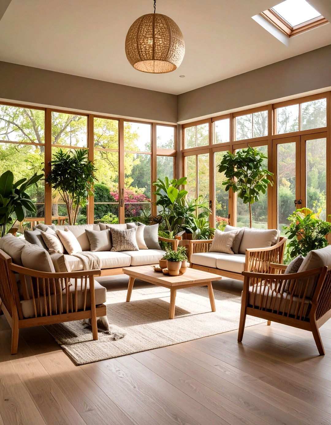 Warm Taupe Sunroom with Earthy Sophistication - 24 Sunroom Color Ideas
