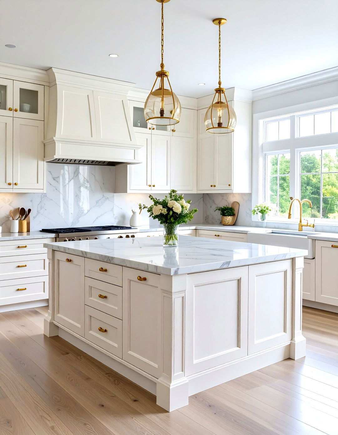 Warm White Kitchen Islands - 24 Kitchen Island Color Ideas