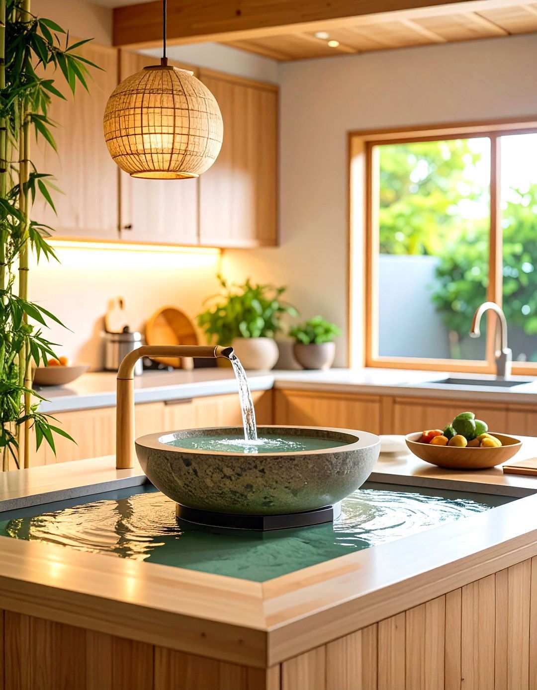 Water Feature Elements and Cleansing Ritual Spaces - 24 Japanese Style Kitchen Ideas