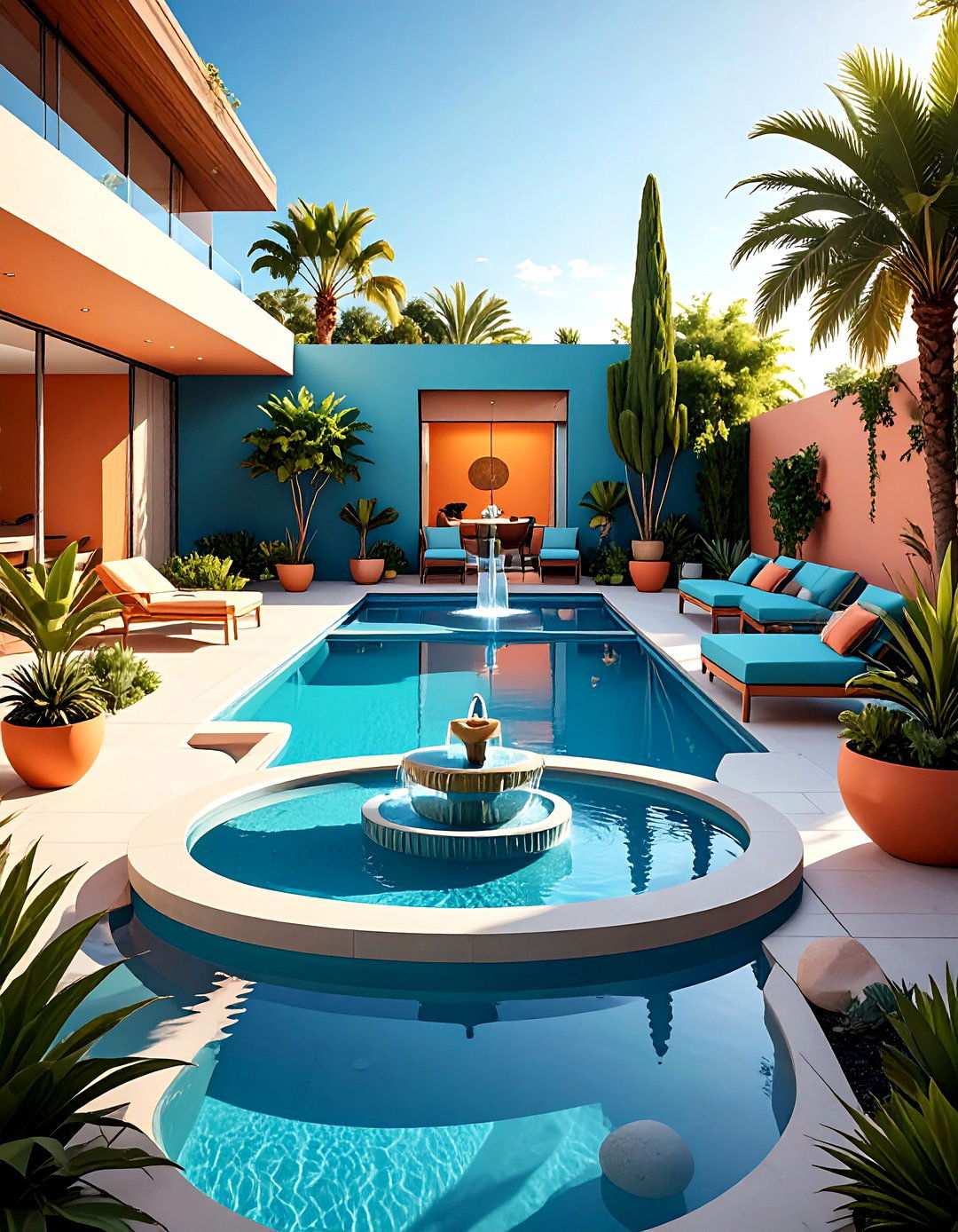 Water Feature Integration Elements - 24 Mid-century Modern Patio Ideas