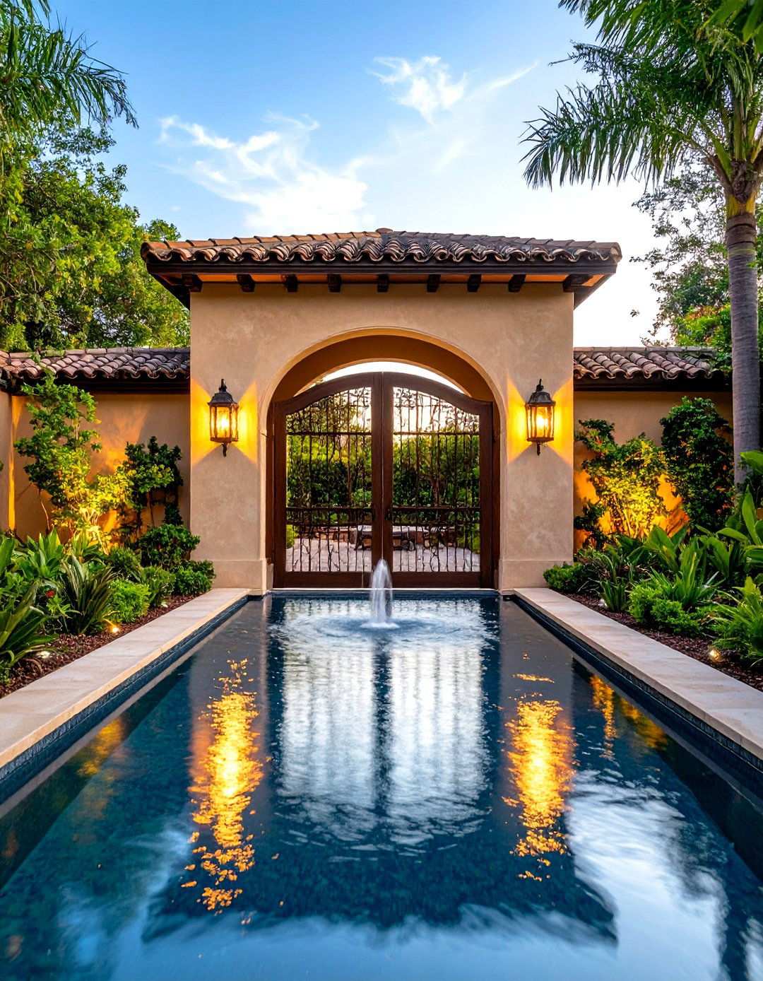 Water Feature Integration Gate - 24 Japanese Garden Gate Design Ideas