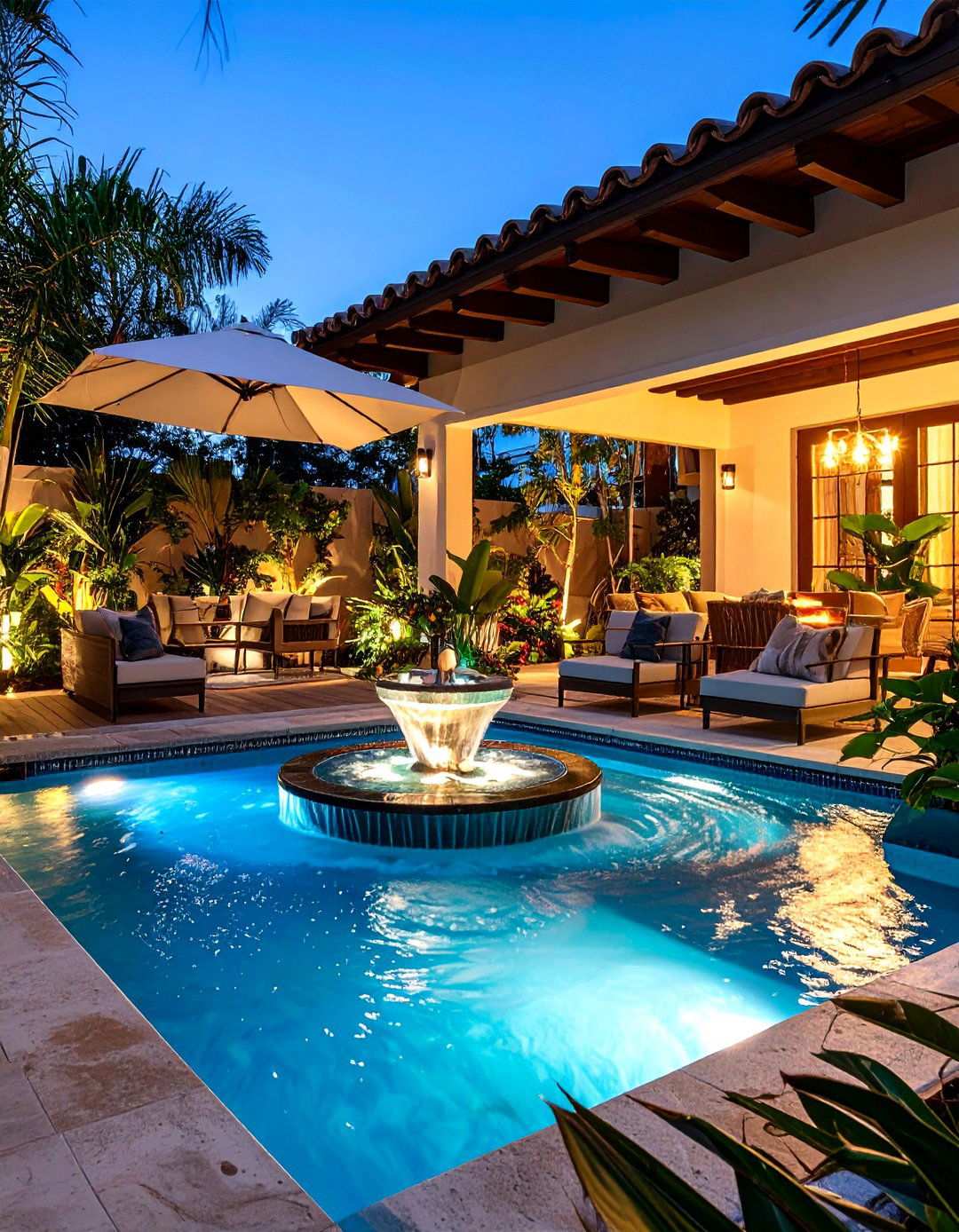 Water Feature Patio - 24 Small Backyard Patio Ideas