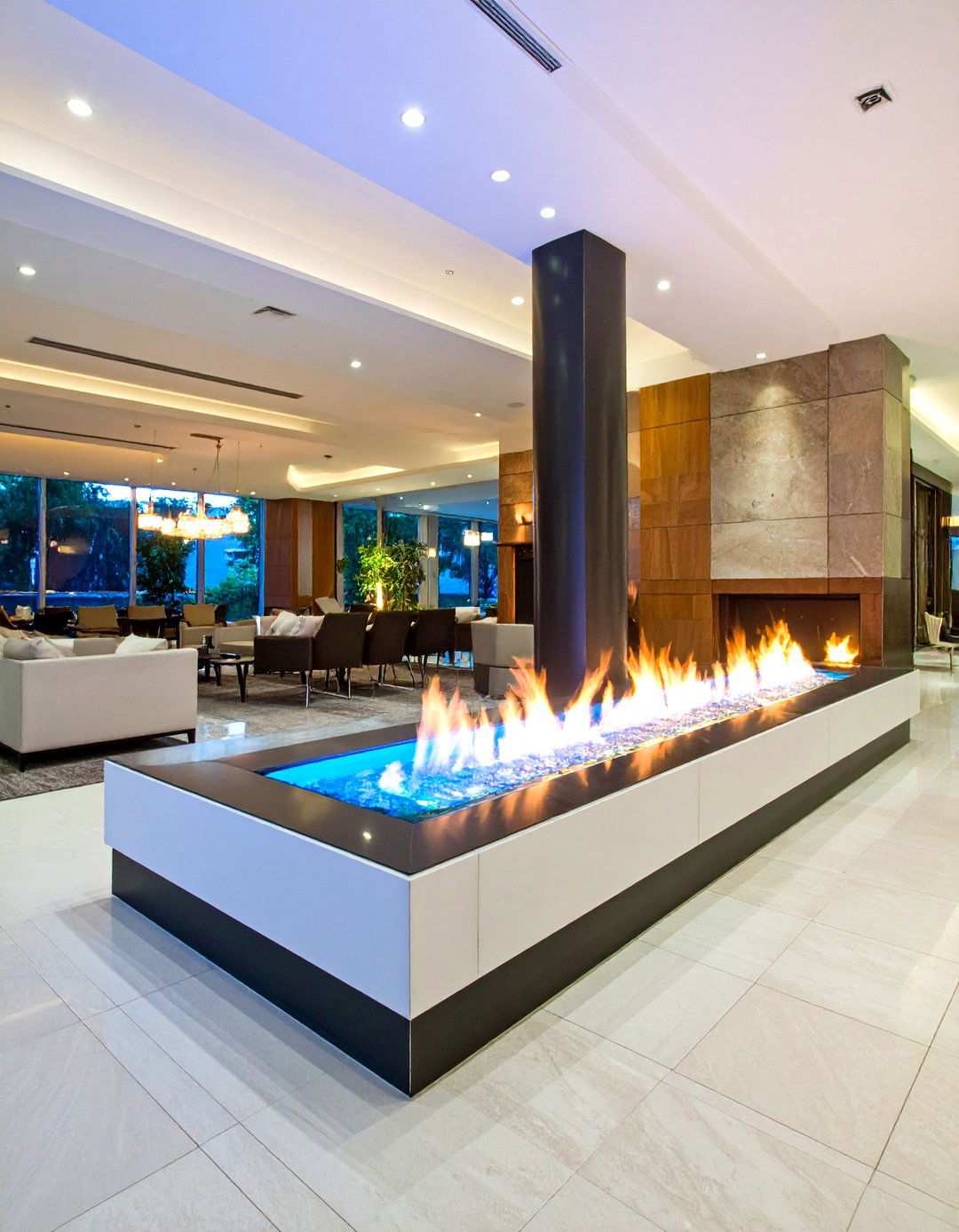 Water Vapor Linear Fireplace Technology - 24 linear fireplace ideas