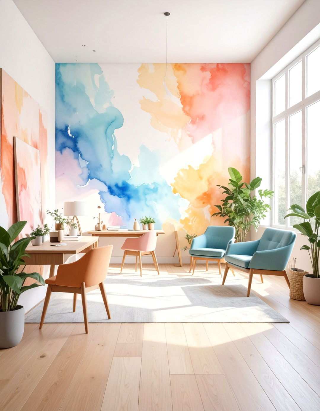 Watercolor Abstract Wallpaper for Creative Spaces - 24 Wallpaper Ideas