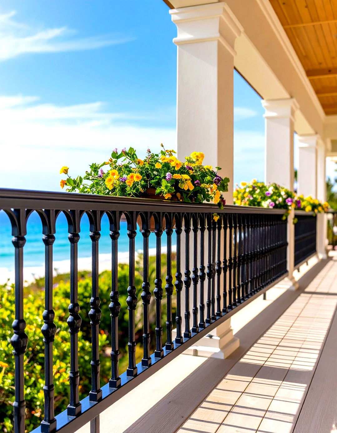 Weather Resistant Balcony Coating Systems - 24 Wrought Iron Balcony Railing Design Ideas