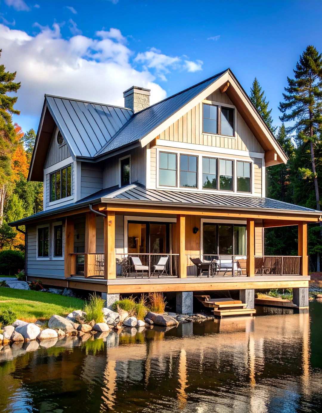 Weathered Cedar Warmth - 24 Lake House Exterior Colors Ideas