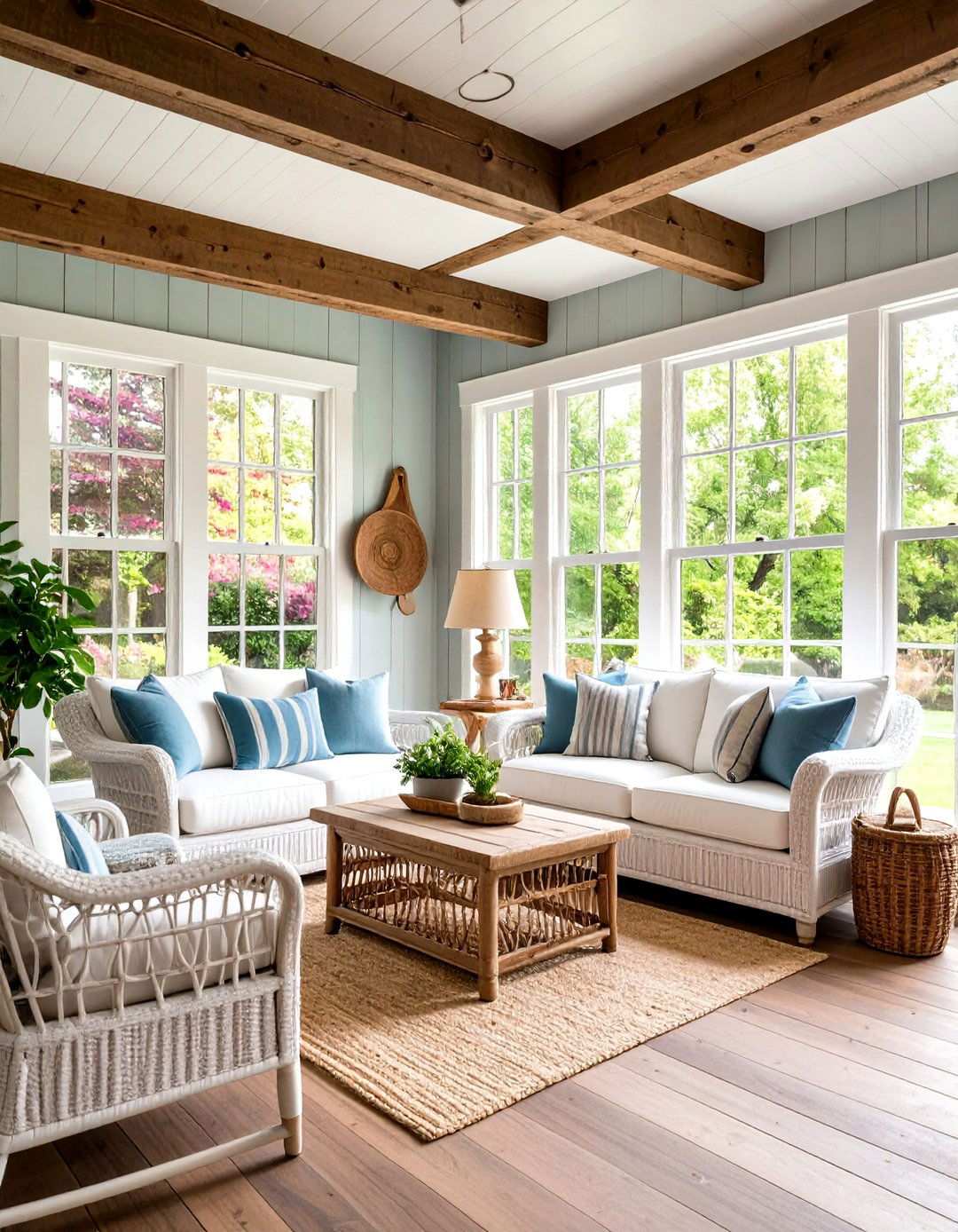 Weathered Wood and Glass Sunroom - 24 Nautical Decor Ideas