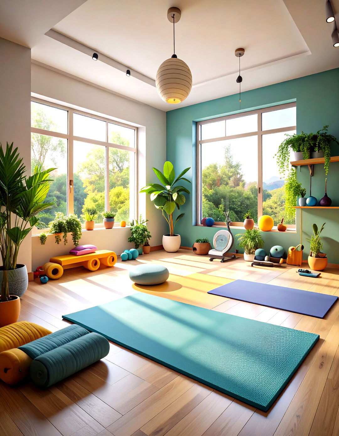 Wellness and Fitness Corner - 24 Teen Hangout Room Ideas