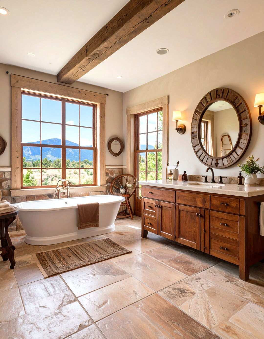 Western Bathroom with Stagecoach and Transportation Heritage - 24 Western Bathroom Ideas