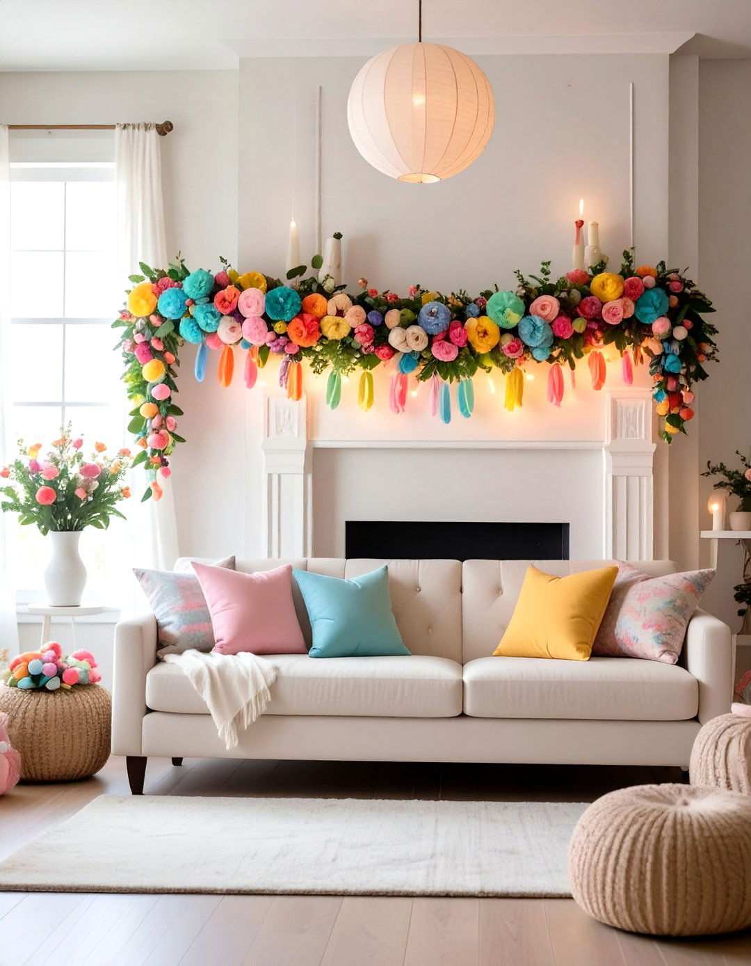 Whimsical Childrens Candy Garland - 24 Mantel Garland Ideas