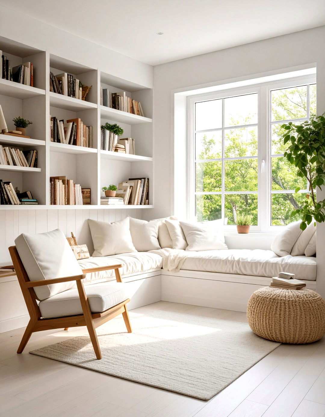 White Bedroom Reading Nook - 24 Small White Bedroom Ideas