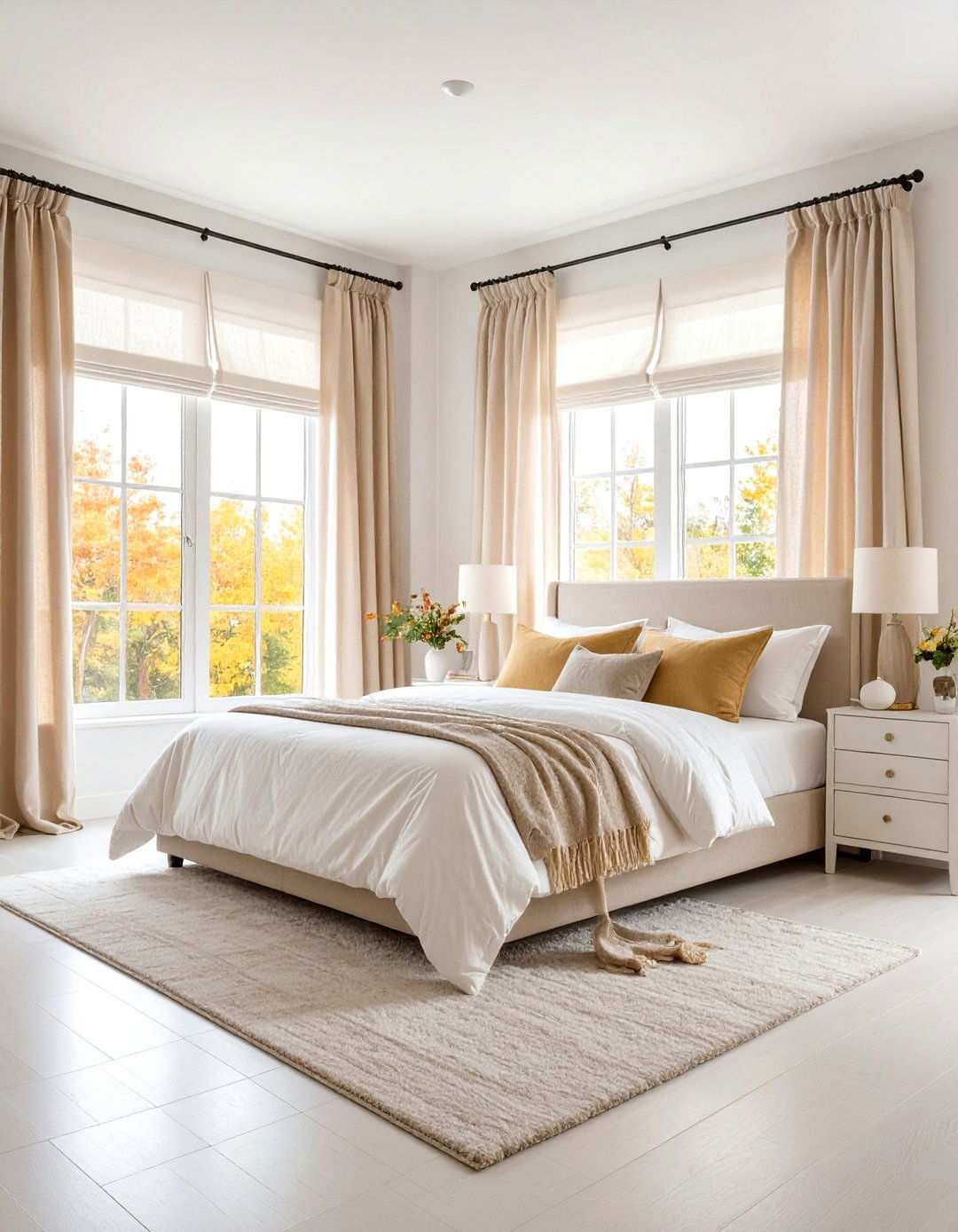 White Bedroom Window Treatments - 24 Small White Bedroom Ideas